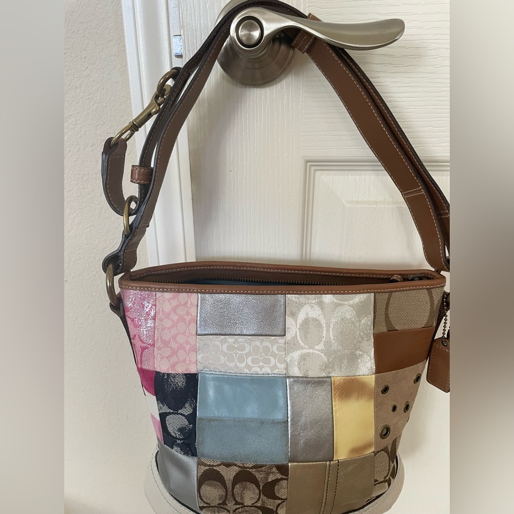 Coach mosaic (used) shoulder purse